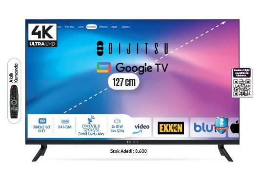 50 İNÇ ULTRA HD GOOGLE TV DG 22000