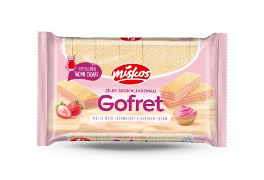 Çilek Aromalı Gofret