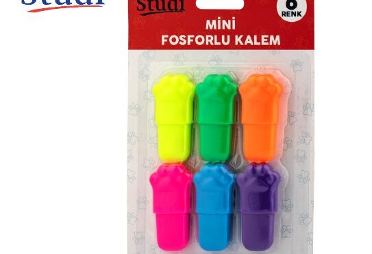 6’lı Mini Pati  Fosforlu Kalem