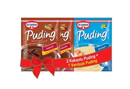 2’li Paket Kakaolu Puding 147 g & 1 Paket Vanilyalı Puding 120 g