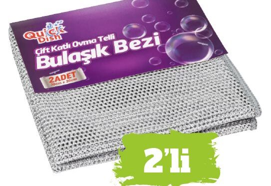 Çift Katlı Ovma Telli  Bulaşık Bezi