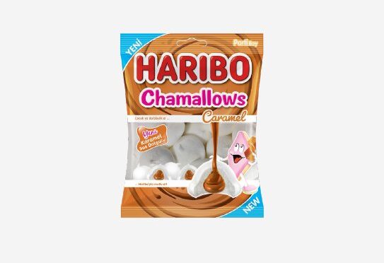 Karamel Sos Dolgulu Yumuşak Şeker Marshmallow