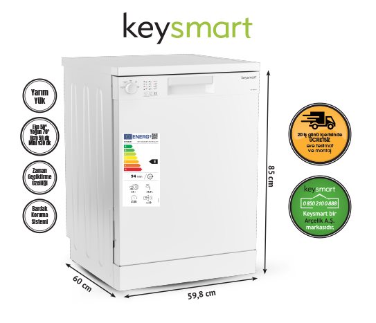 Bim 4 PROGRAMLI BULAŞIK  MAKİNESİ KEY 4014 BM   fiyatı – 2024