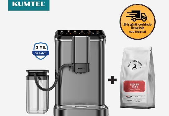 LATTENOW TAM OTOMATİK ESPRESSO MAKİNESİ HCM-02 VE PREMIUM BLEND  KAHVE ÇEKİRDEĞİ 500 G