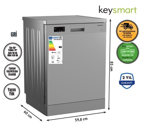 Bim 4 PROGRAMLI BULAŞIK MAKİNESİ KEY 4014 BMS   fiyatı – 2024