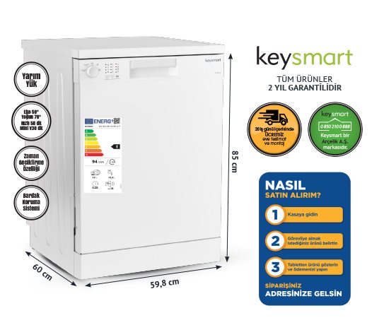 Bim 4 PROGRAMLI BULAŞIK MAKİNESİ KEY 4014 BM    fiyatı – 2026