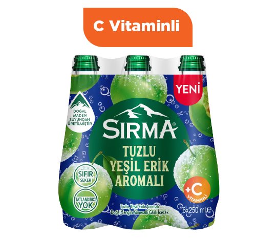Bim Tuzlu  Yeşil Erik Aromalı Maden Suyu    6×250 ml fiyatı – 2026