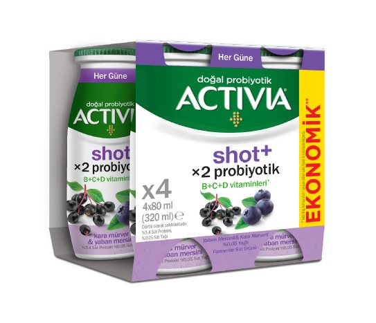 Bim Kara Mürverli & Yaban Mersinli Shot+  4×80 ml fiyatı – 2026