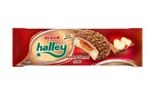 Sütlü Çikolatalı, Elmalı & Tarçınlı Soslu Marshmallowlu Sandviç Bisküvi