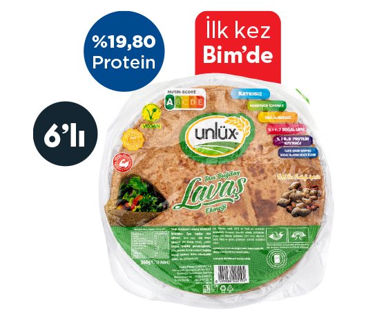Bim Tam Buğdaylı Proteinli Lavaş  360 g fiyatı – 2026